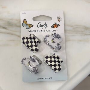 MacKenzie-Childs x Goody Checkered and Floral Mini Claw Clips Set